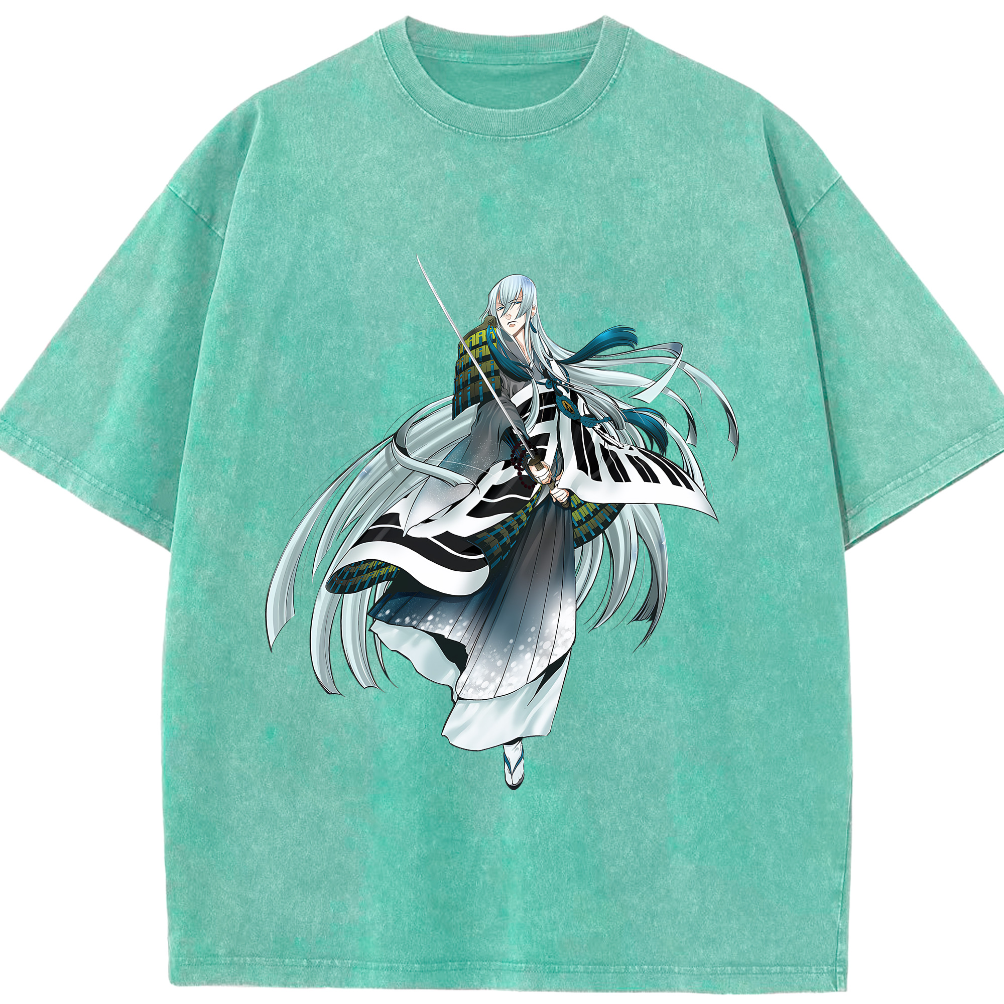 （画像用） 刀剣乱舞 Touken Ranbu 綿100% ヴィンテージ風 半袖Tシャツ（フロントプリント）
